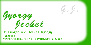 gyorgy jeckel business card